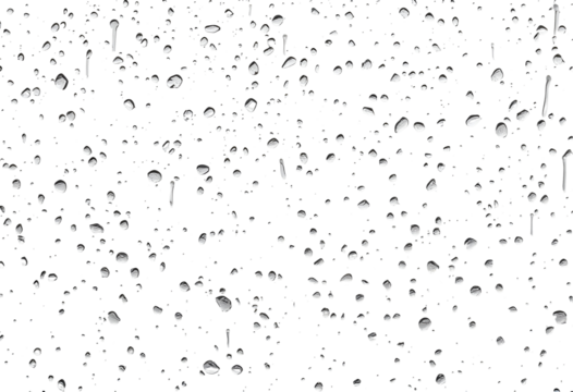 Water droplets on transparent surface