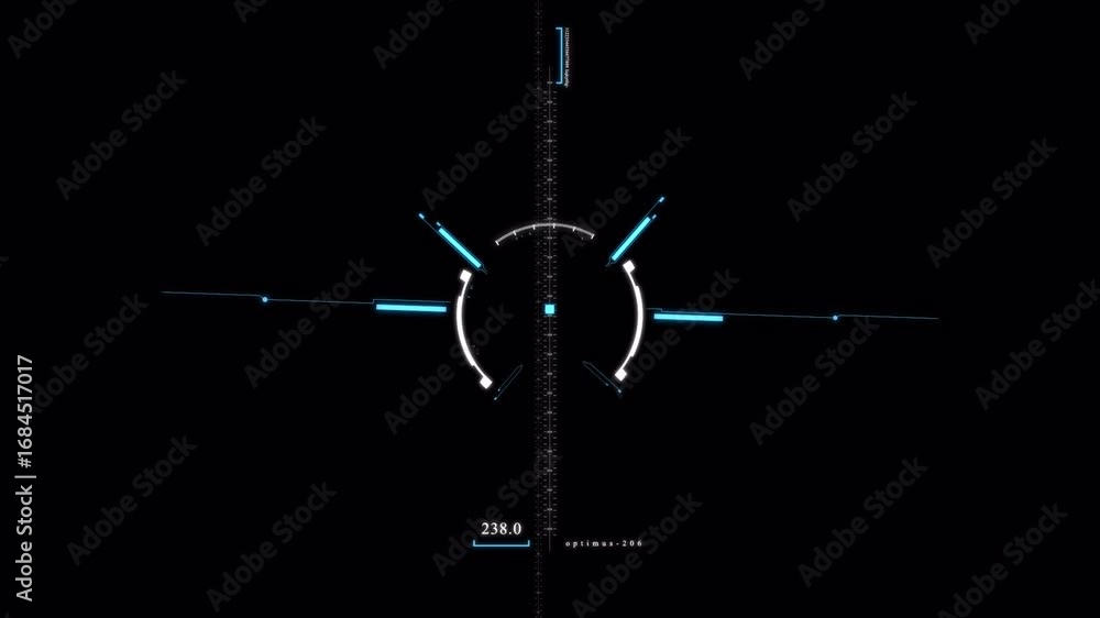 Poster Dynamic Futuristic Interface Displaying Data