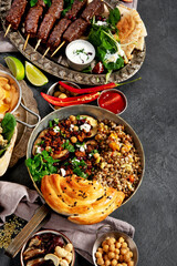 Arabic Cuisine: Middle Eastern traditional lunch or dinner.