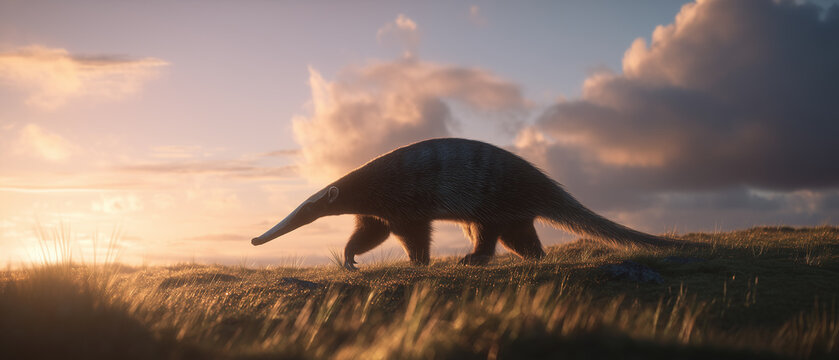 Grand fourmilier sur les plaines