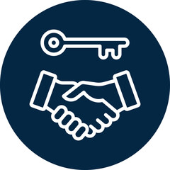 Commitment icon for business, website, application, printing, document, poster design, etc