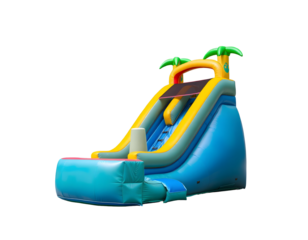 Inflatable Water Slide with Palm Trees for Summer Fun
