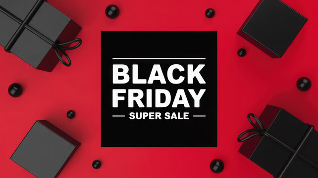 Black Friday Super Sale Promotion with Gift Boxes