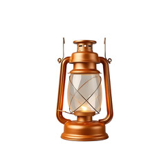 Vintage Copper Lantern with Glowing Light