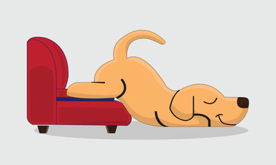 A dog as Sleepy Head illustration vector