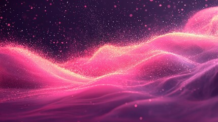 Obraz premium Enchanted Pink Nebula: A Cosmic Dance of Light and Stardust