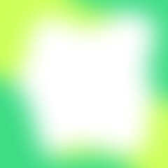 Abstract frame template with blurred green gradient