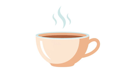 Steaming Hot Coffee Cup Illustration 1.