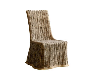 Wicker Chair with High Back