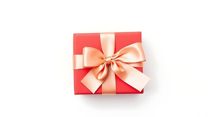 A red gift box with a satin ribbon bow, symbolizing celebration and thoughtful gifting.