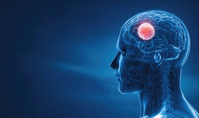 3D medical illustration of a brain tumor (1)