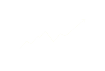 Upward Trend Line Chart on Transparent Background