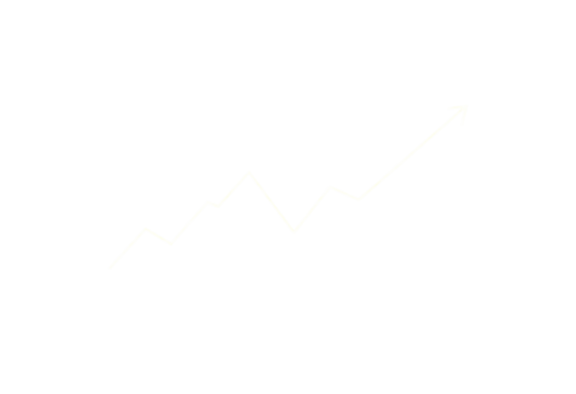 Upward Trend Line Chart on Transparent Background