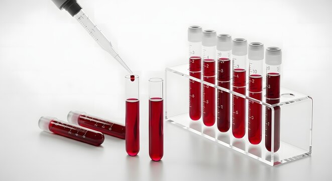 Blood Sample Analysis Scientific Research in Laboratory Conditions