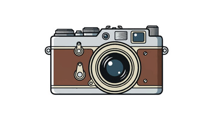 Vintage Camera Illustration Classic Photography Device.