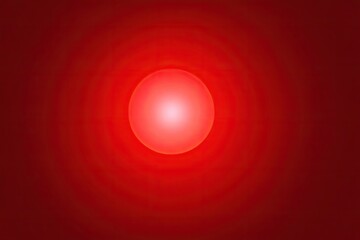 Bright red orb in center, concentric red rings