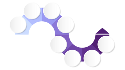 Process infographic with 8 steps process or options