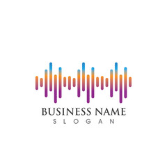 Sound wave logo and symbol vector image