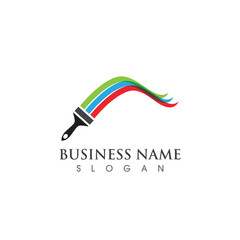 paint brush logo and symbol vector image