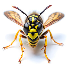 Bee on white background