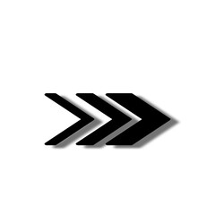 black arrow icon