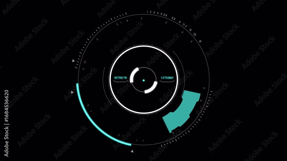 Poster futuristic hud interface dynamic display