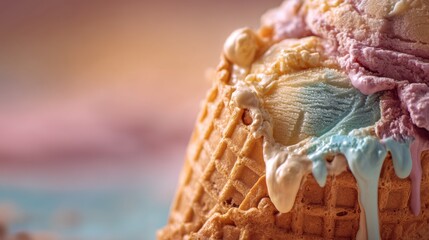 Naklejka premium Melted Ice Cream