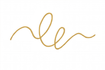 Golden glittery rope curving gracefully against transparent backdrop, embodying elegant festive decorative style