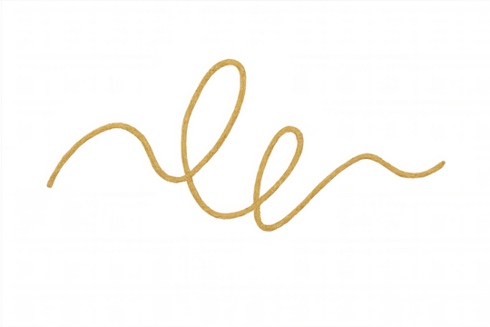 Golden glittery rope curving gracefully against transparent backdrop, embodying elegant festive decorative style