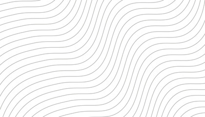 Abstract black and white wavy line pattern creating fluid curves and optical illusion effect on a minimal white background for modern graphic design