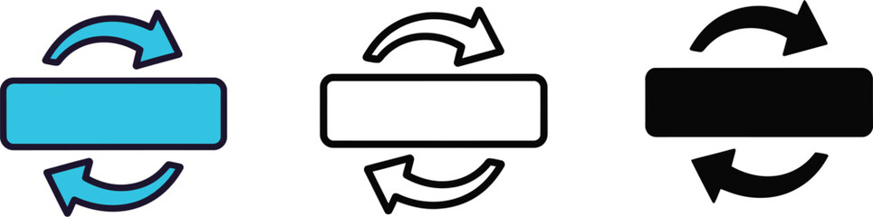 Obraz premium Refresh sync icon vector illustration reload update exchange data