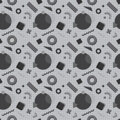 Gray Geometric seamless pattern