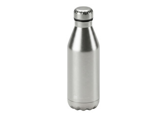 Isolated metal water bottle for hot or cold drinks, vacuum flask, reusable container