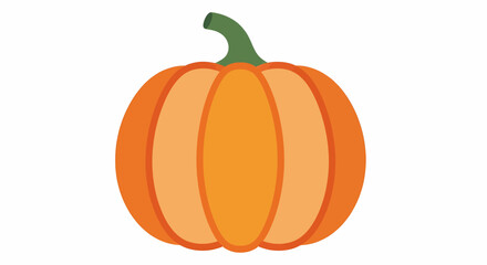 Simple and Colorful Illustration of a Pumpkin Perfect for Autumn and Harvest Themes