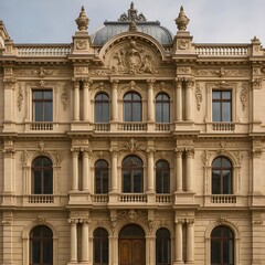 Obraz premium Historic building facade with ornate architecture