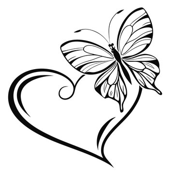 heart and baterfly