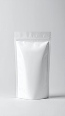 Blank white pouch