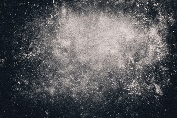 Obraz premium grunge overlay effect with scratch and dust on black background, retro noisy grain dust texture for film or photo overlay effect on black background, old photo overlay texture