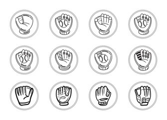 Softball Glove vector, Softball Glove Clipart, Softball Glove silhouette