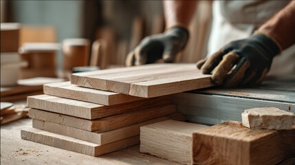 Woodworking project in progress.