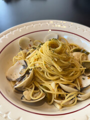 Restaurant Menu Image, Vongole Pasta Dish