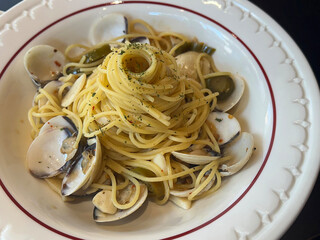 Restaurant Menu Image, Vongole Pasta Dish