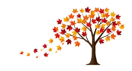 autumn tree with leaves