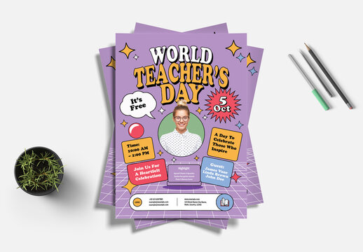 World Teacher Day Event Flyer Layout