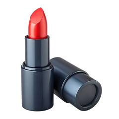 Obraz premium Realistic Red Lipstick with Smudge – Transparent Background