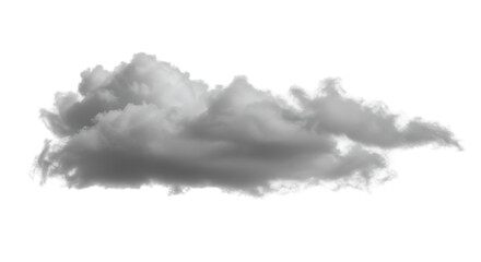 Isolated Cumulus Cloud on Black Background for Compositing and Design
