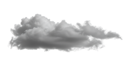 Isolated Cumulus Cloud on Black Background for Compositing and Design