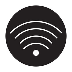 Wireless and wifi icon or wi-fi icon sign for remote internet access, Podcast vector symbol, vector illustration .