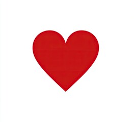 Red heart graphic on white background