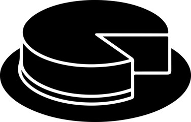 cheesecake silhouette vector illustration